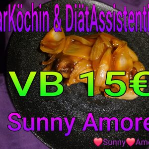 ❣️💛💜Sunny Amore's OnlineShop StarKöchin & DiätAssistentin sowie TV-STAR & Sängerin 💜❣️Heute IssDich Schlank krosses ZwiebelSchnitzel  mit extrem scharfer BarbequeSauce  😘💋💜❣️❣️www.sunny-amore.online 😘💋❣️