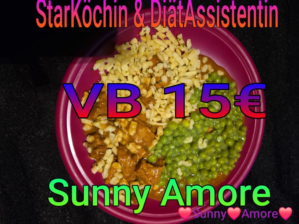 ❣️💜😘Sunny Amore StarKöchin & DiätAssistentin sowie TV-STAR & Sängerin 💚Extrem leckeres JägerGulasch mit Keäuterspätzle und bissfesten Erbsen  💚💋❣️🤩
www.sunny-amore.online ❣️❣️❣️