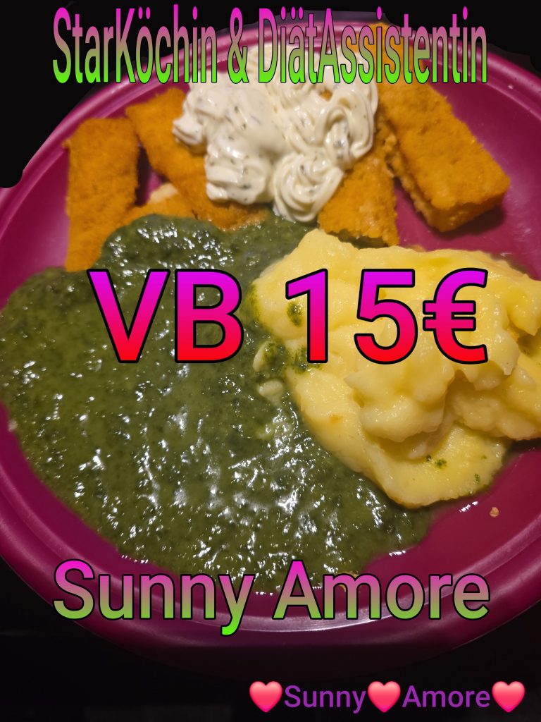 ❣️💜😘Sunny Amore StarKöchin & DiätAssistentin sowie TV-STAR & Sängerin ❣️IssDichSchlank - FischStäbchen in einer RemouladenSauce mit würzigem Spinat und leckerem Kartoffelpürree  💜❣️
www.sunny-amore.online ❣️❣️❣️