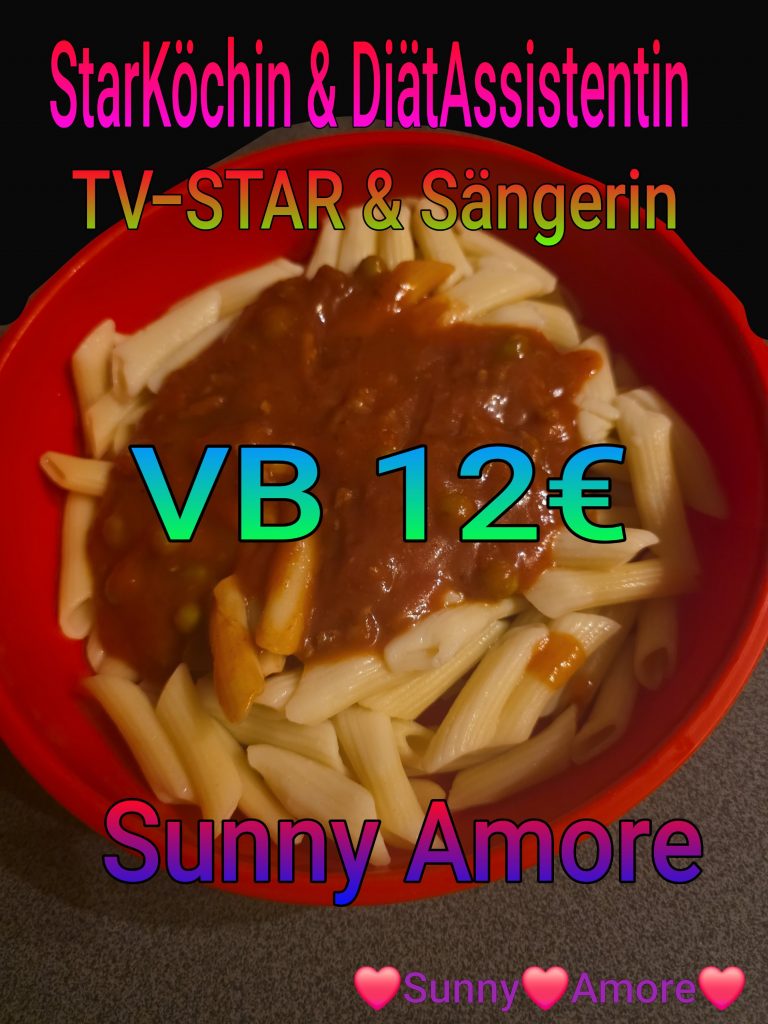 ❣️💜😘Sunny Amore StarKöchin & DiätAssistentin sowie TV-STAR & Sängerin ❣️IssDichSchlank - Penne mit HackfleischSauce 💜❣️
www.sunny-amore.online ❣️❣️❣️